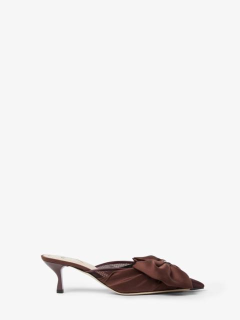 Colibrì Dark red satin medium-heeled sabots