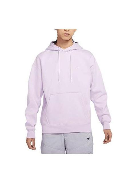 Men's Nike Logo Embroidered Solid Color Fleece Lined Casual Purple DA0316-530