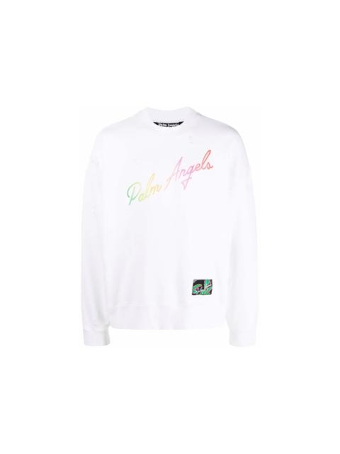 Palm Angels Miami Logo Crewneck White
