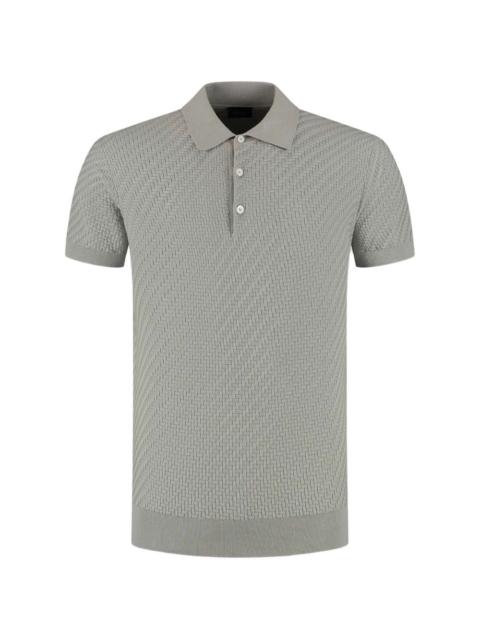 short sleeve knit polo shirt