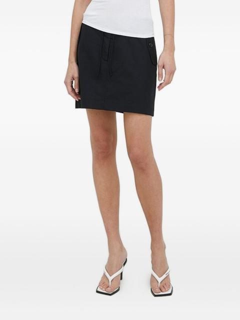 buttoned-pocket mini skirt