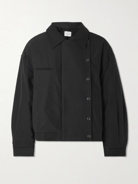 Lapel Padded Tencel And Cotton-blend Jacket