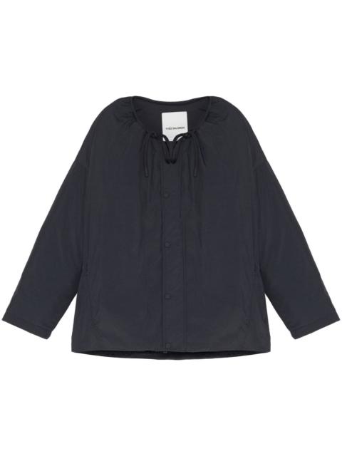 drawstring-neck down jacket