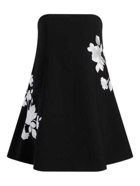 Irla floral-embroidered strapless dress