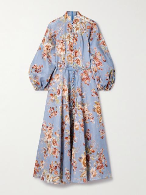 Awaken Floral-print Linen Maxi Dress