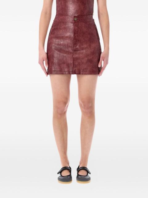 crocodile mini skirt