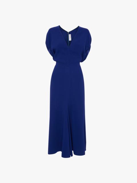 Edith Midi Dress In Bright Indigo