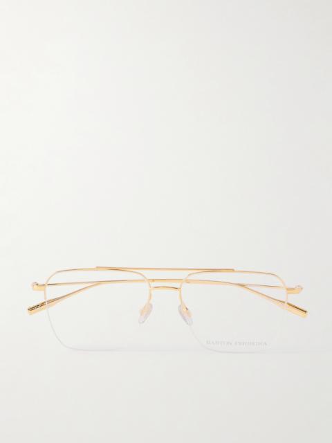 Armstrong Aviator-style Gold-tone Optical Glasses