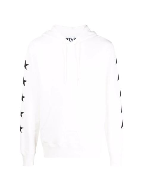 star-print cotton hoodie