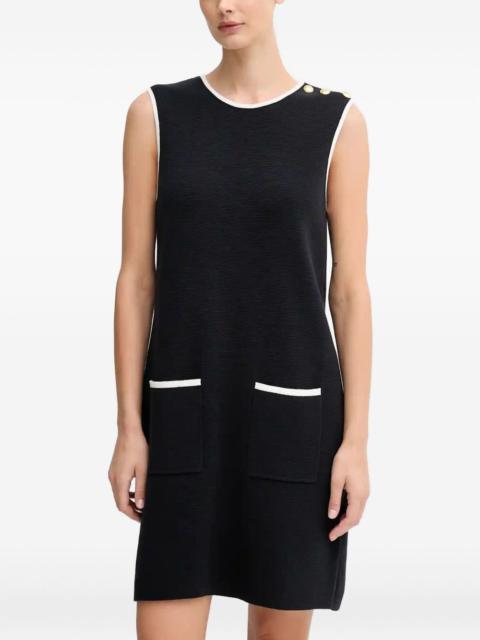 button pocket mini dress