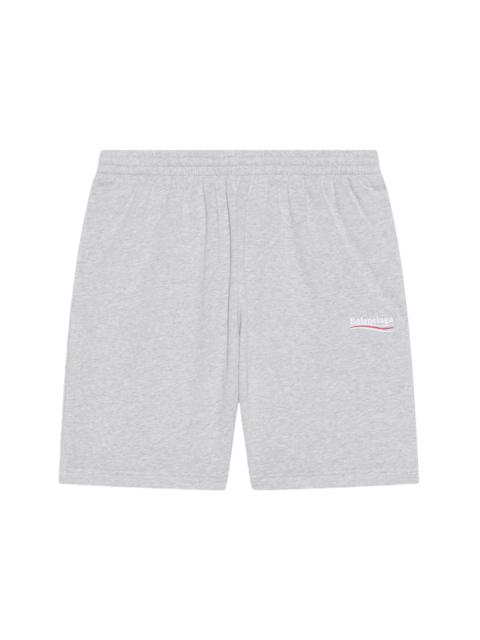 Balenciaga Political Campaign Large Fit Sweat Shorts Grey/White/Red