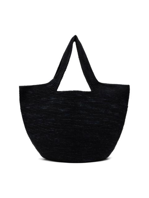 Black Crochet Bowl Tote