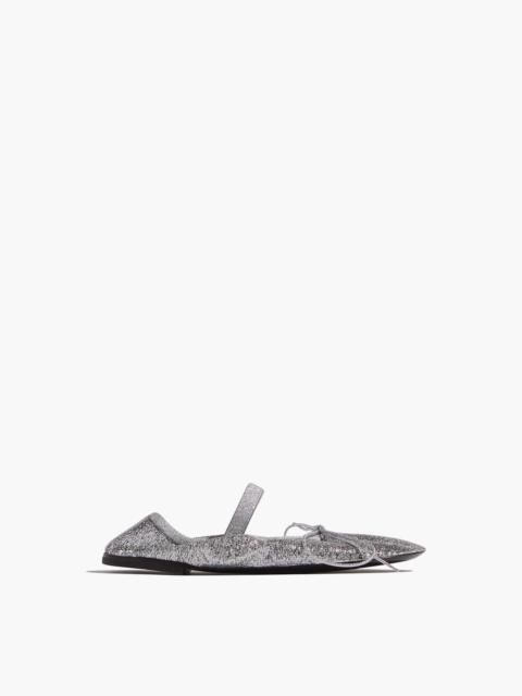 Glove Mary Jane Ballet Flats in Silver