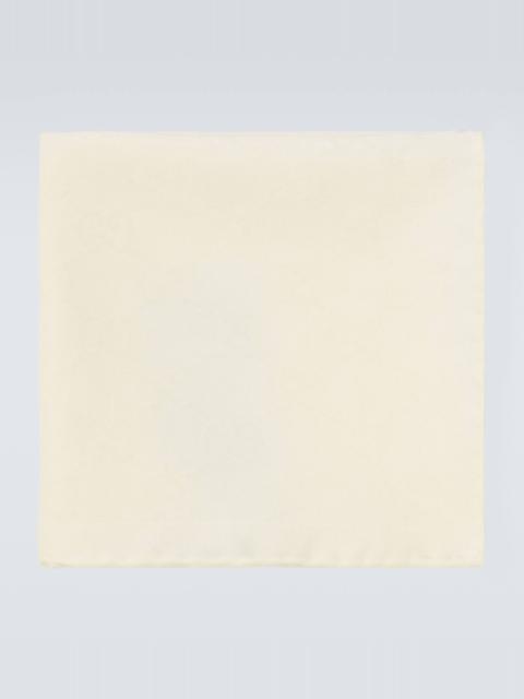 GG cotton and silk pocket square