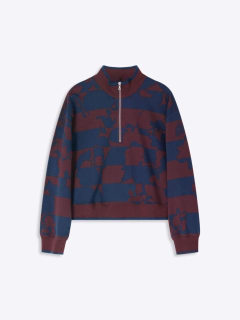 PRINTED ZIPPED SWEATSHIRT