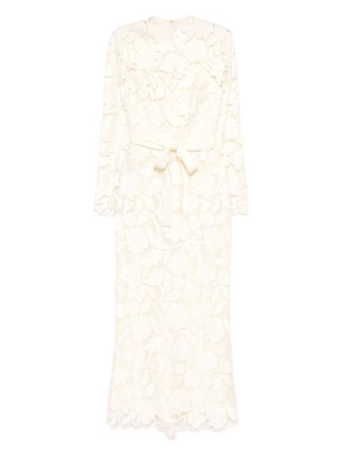 embroidered midi dress