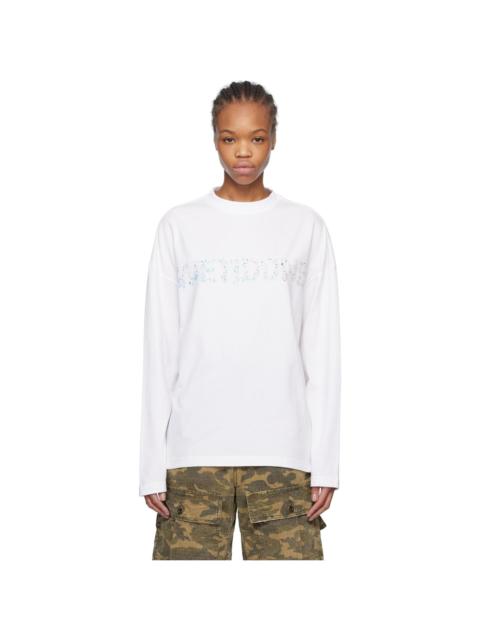 White Sparkle Logo Long-Sleeved T-shirt