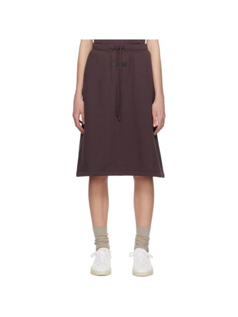 Purple Drawstring Midi Skirt