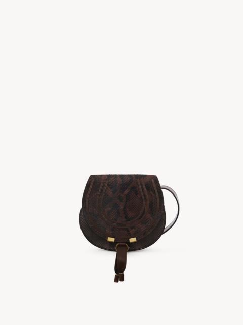 SMALL MARCIE SADDLE BAG IN PYTHON-EFFECT LEATHER