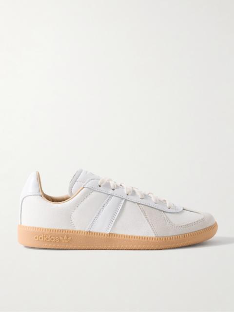 Bw Army Lux Suede-trimmed Paneled Cracked-leather Sneakers