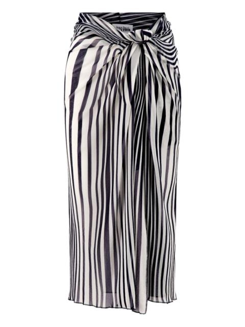 Le Paréo striped morphing body skirt