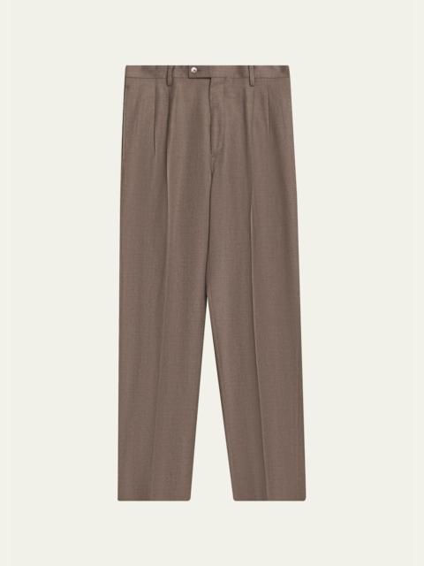 Men's Wool Straight-Leg Trousers