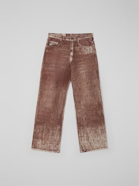 Terracotta Paint Print Denim Jeans