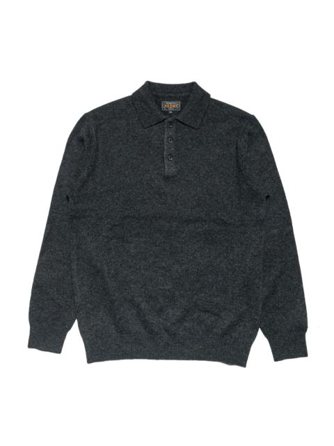Knit Polo 9G Charcoal Grey
