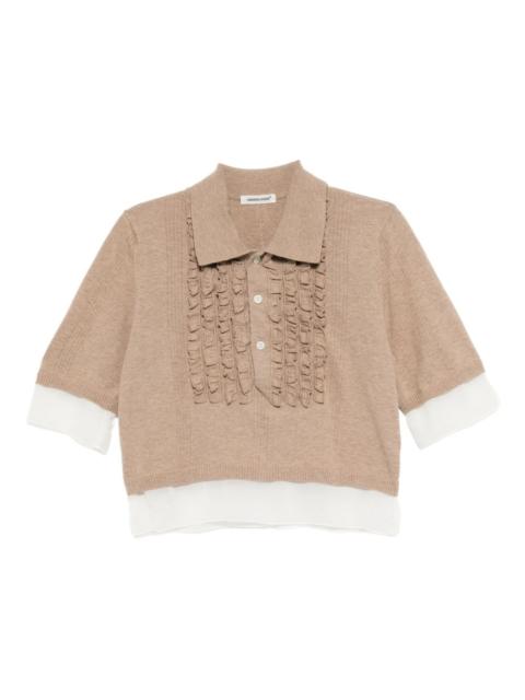knitted polo top