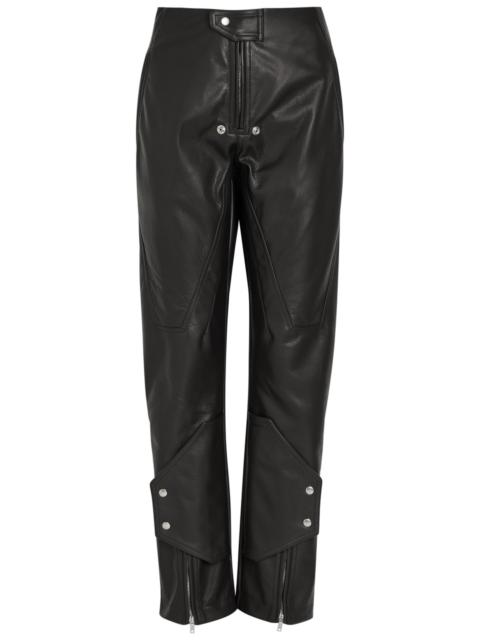 Rick Owens Motopants Panelled Leather Trousers