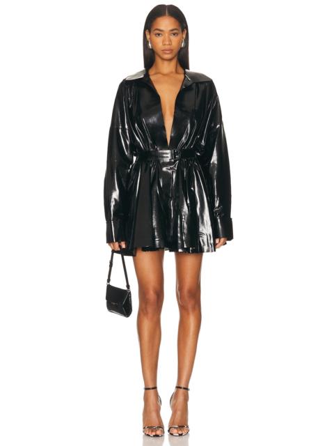 Super Oversized Boyfriend Shirt Flared Mini Dress