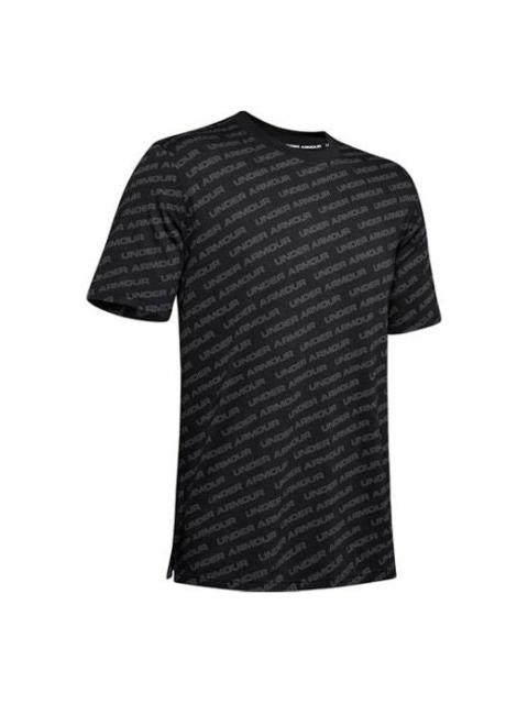 Men's Under Armour UA Unstoppable Wordmark Short Sleeve Black T-Shirt 1345563-001