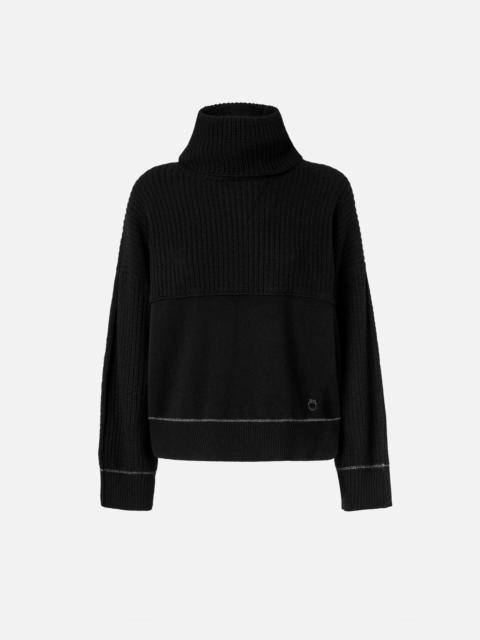 FINE WOOL AND CASHMERE TURTLENECK JUMPER