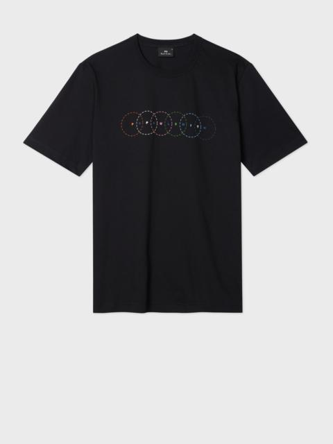 Black Multi Circles Print T-Shirt