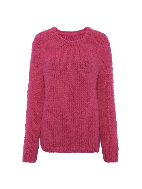 Lawrence Knit Sweater in Fuchsia Cashmere