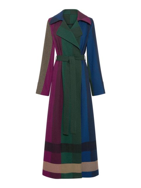 Lyra Trench Coat in Multi Cashmere