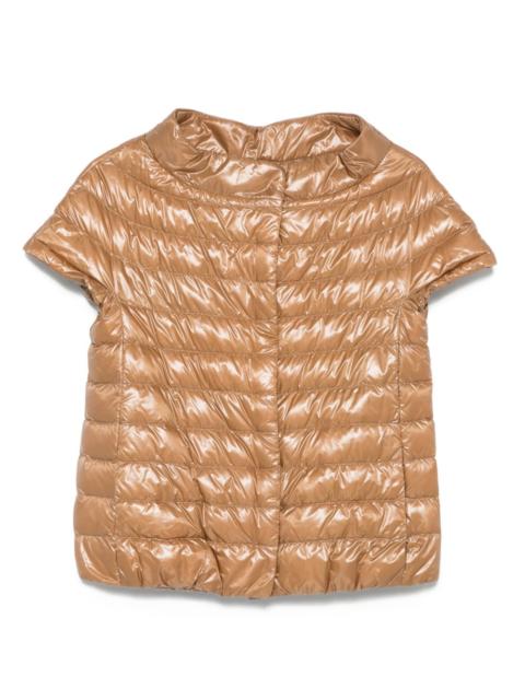 short-sleeve quilted jacket