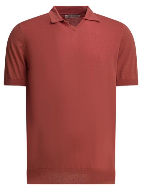 Cotton Buttonless Polo Shirt Polo Shirts Red