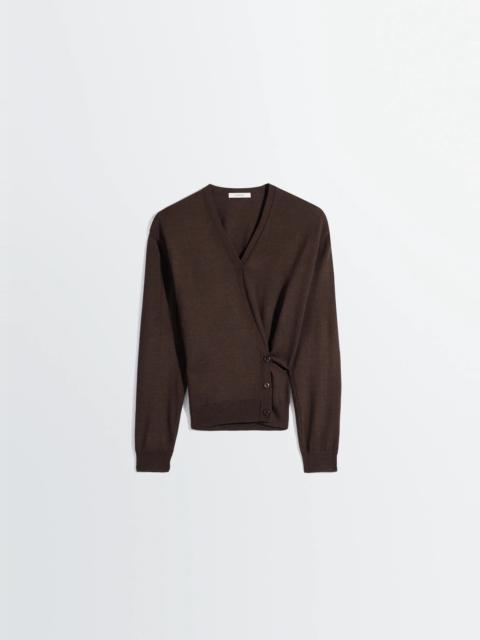 TWISTED V NECK JUMPER IN MERINO BLEND