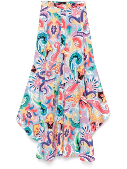 graphic-print maxi skirt