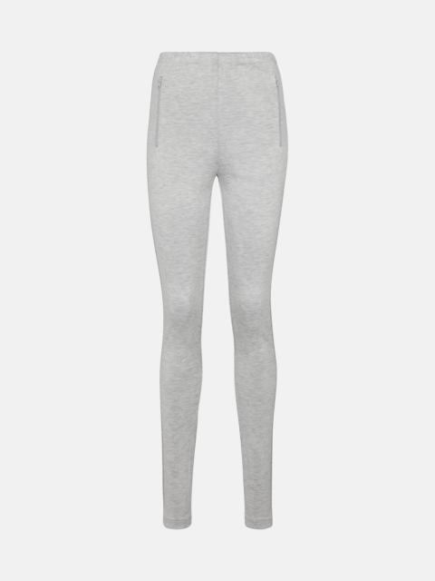 Jersey split-hem leggings