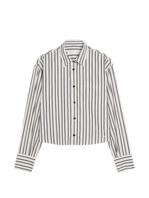 striped buttoned shirt