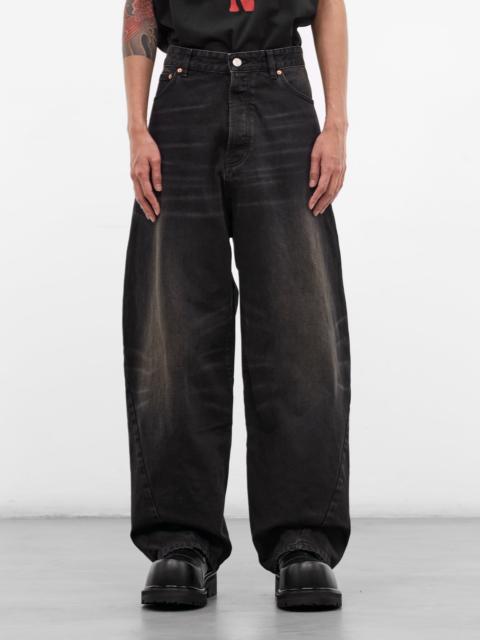 Black Denim Spiral Jeans
