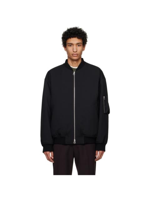 Black Padded Bomber Jacket