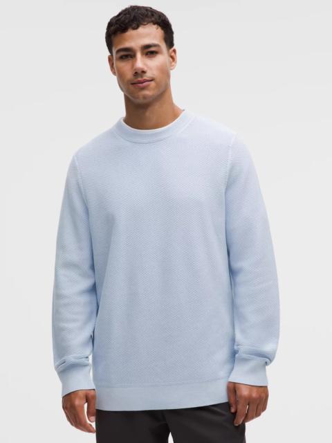 Textured Knit Crewneck Sweater