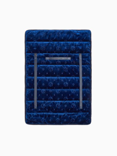 POLDO X GIORGIO ARMANI TRAVEL MAT IN MONOGRAM JACQUARD VELVET