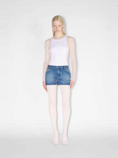 THE DENIM HAUTE JEANERIE SKIRT