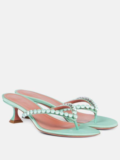 Gigi 45 embellished leather thong sandals