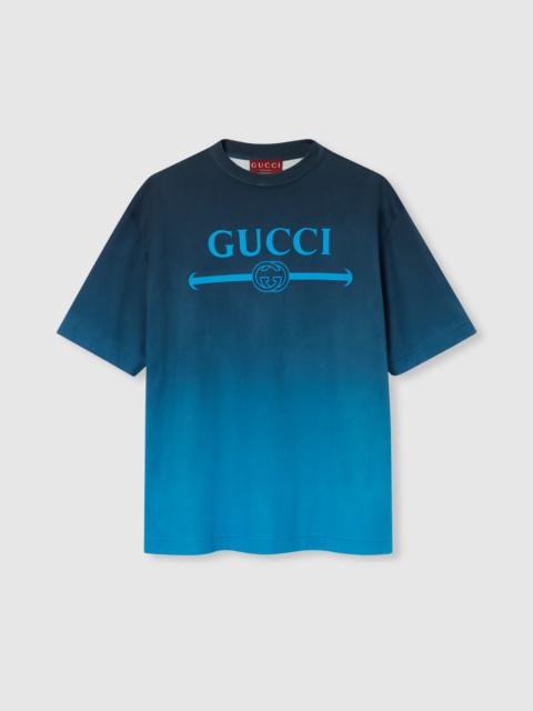 Technical cotton jersey T-shirt with print