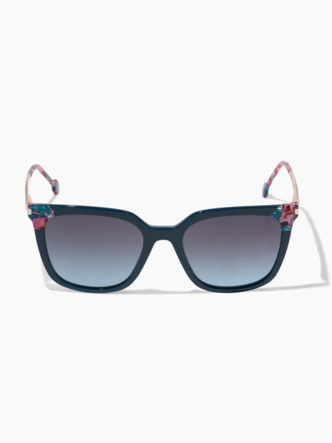 Square Frame Sunglasses with Contrast Detail